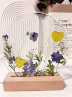 Lamp with Natural Flowers