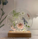 Lamp with Natural Flowers