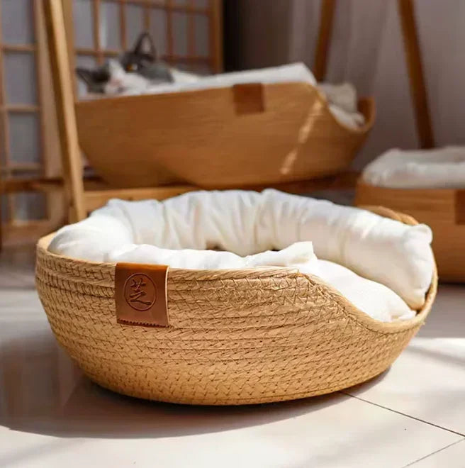 Natural Fiber Cat Bed