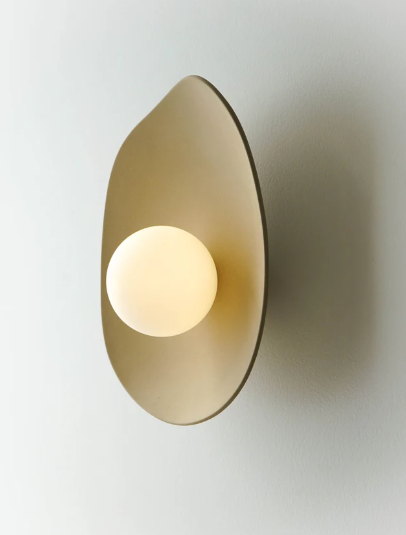 Handmade Beige Ceramic Wall Light / Sconce