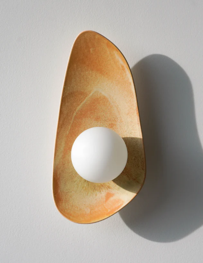 Sunset Coloured Handmade Ceramic Wall Lamp / Sconce