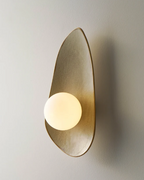 Handmade Chaki Green Ceramic Wall Lamp / Sconce
