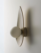 Handmade Chaki Green Ceramic Wall Lamp / Sconce