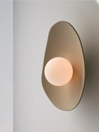 Handmade Beige Ceramic Wall Light / Sconce