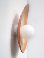 Warm Leather Brown Ceramic Wall Lamp / Sconce