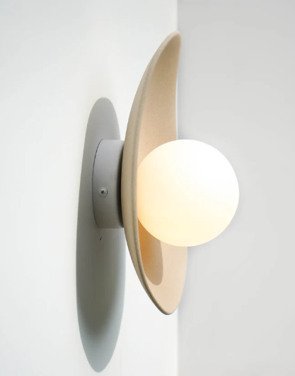 Toffee Beige Stoneware Ceramic Wall Lamp / Sconce