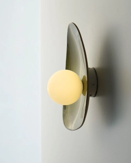Handmade Green Ceramic Wall Light / Sconce