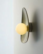 Handmade Green Ceramic Wall Light / Sconce