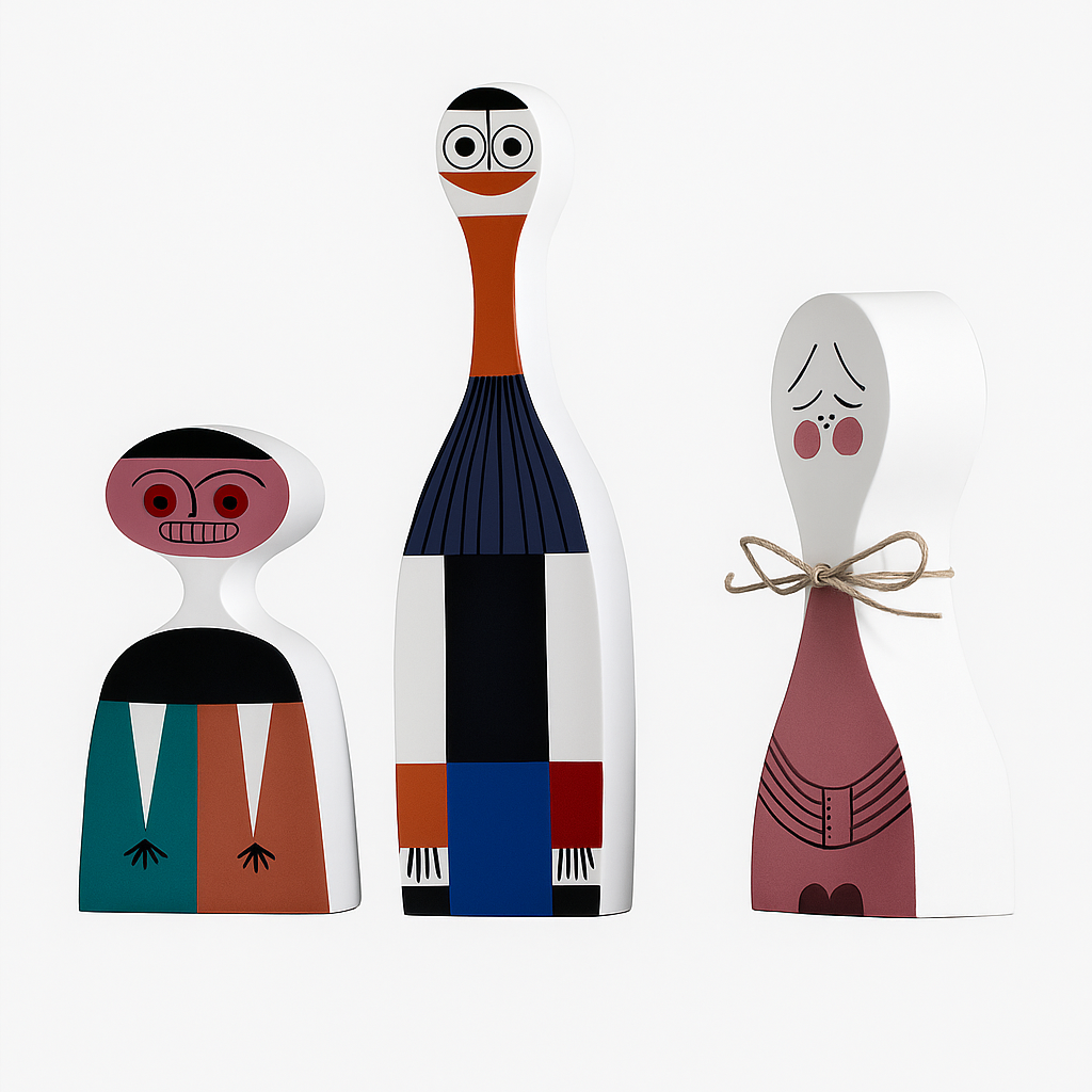 3 Kawaii Collectible Wooden Sculptures