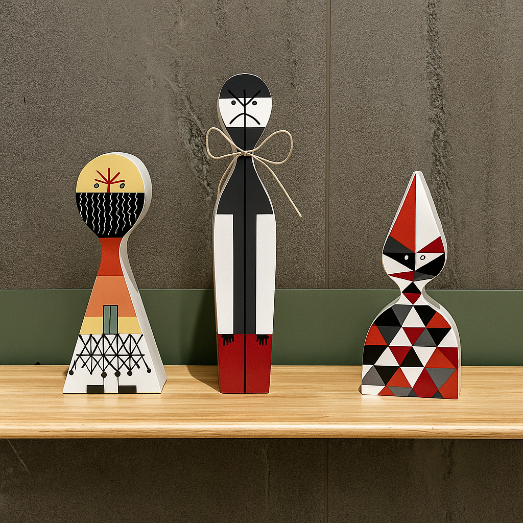 3 Kawaii Collectible Wooden Sculptures