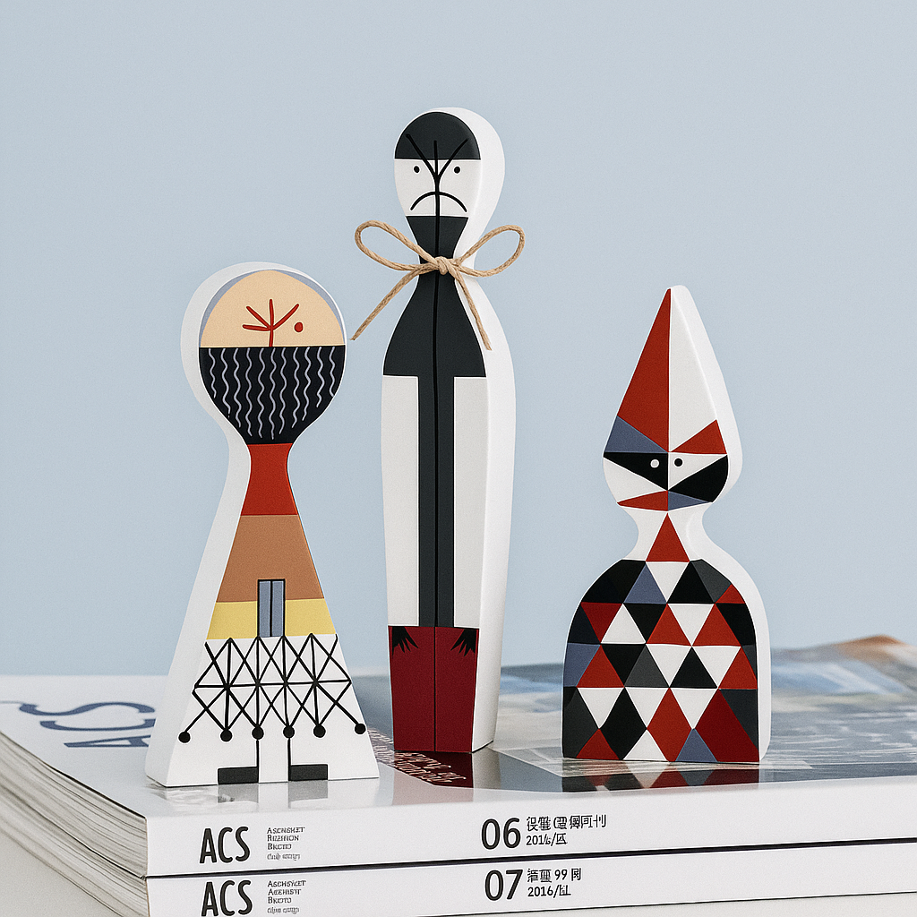 3 Kawaii Collectible Wooden Sculptures