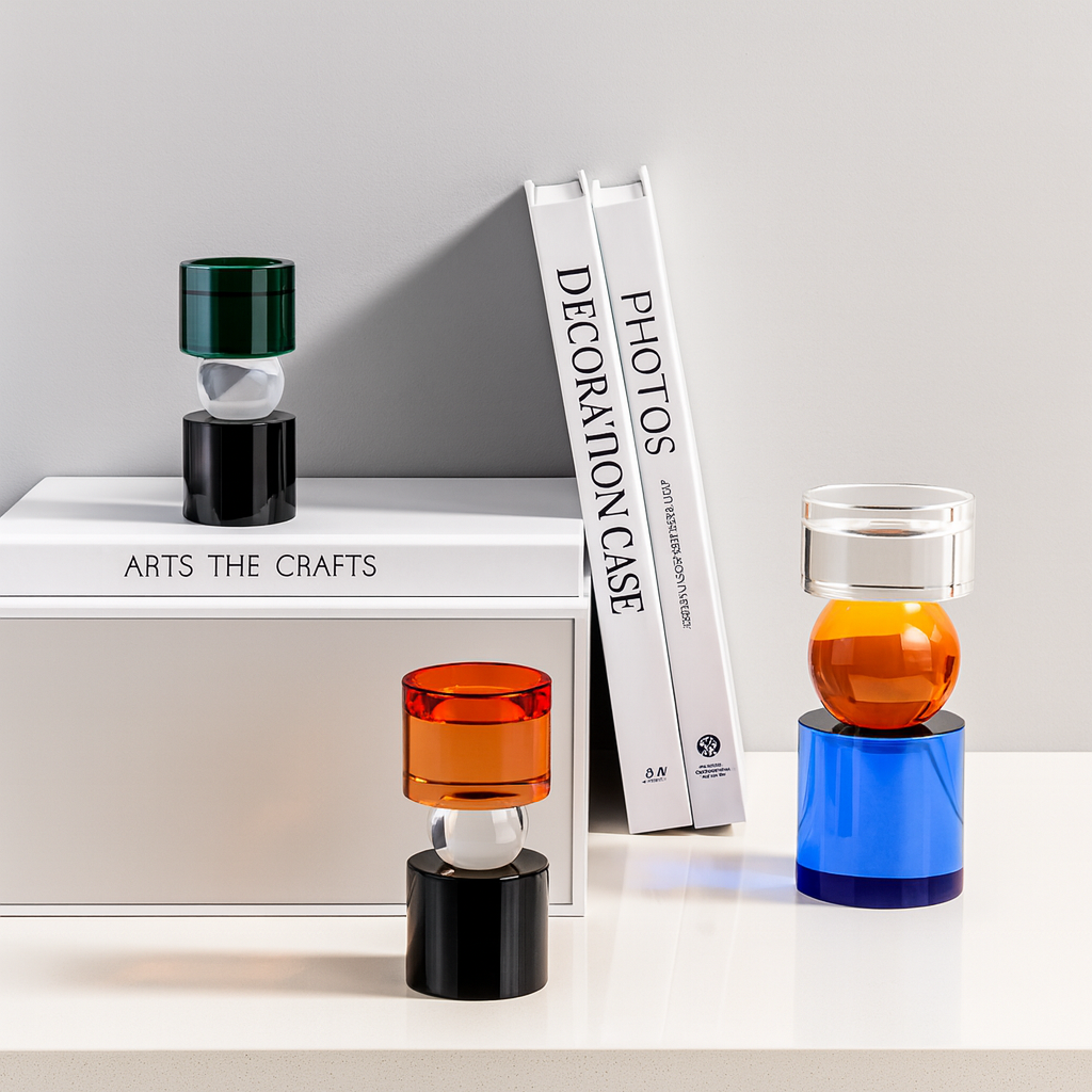 Colored Crystal Candlestick