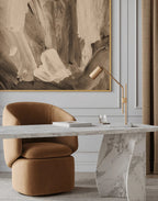 Cylinder Lampshade with Articulated Marble Base - Metallo Focus