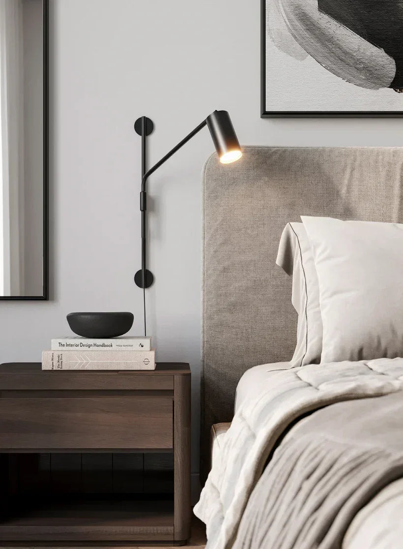 Articulated Cylinder Bedside Lamp - Metallo Focus
