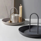 Round tray with handle