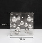 Clear Acrylic Box with Metal Spheres