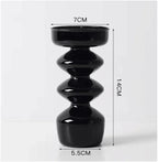Black Glass Candlestick