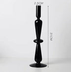Black Glass Candlestick