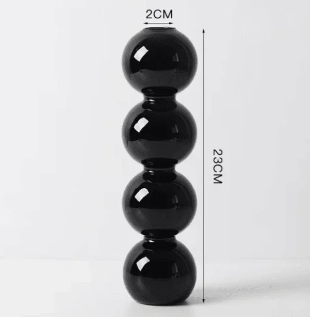 Black Glass Candlestick