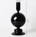 Black Glass Candlestick
