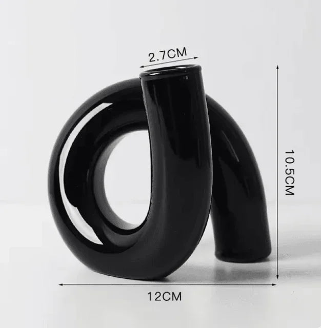 Black Glass Candlestick