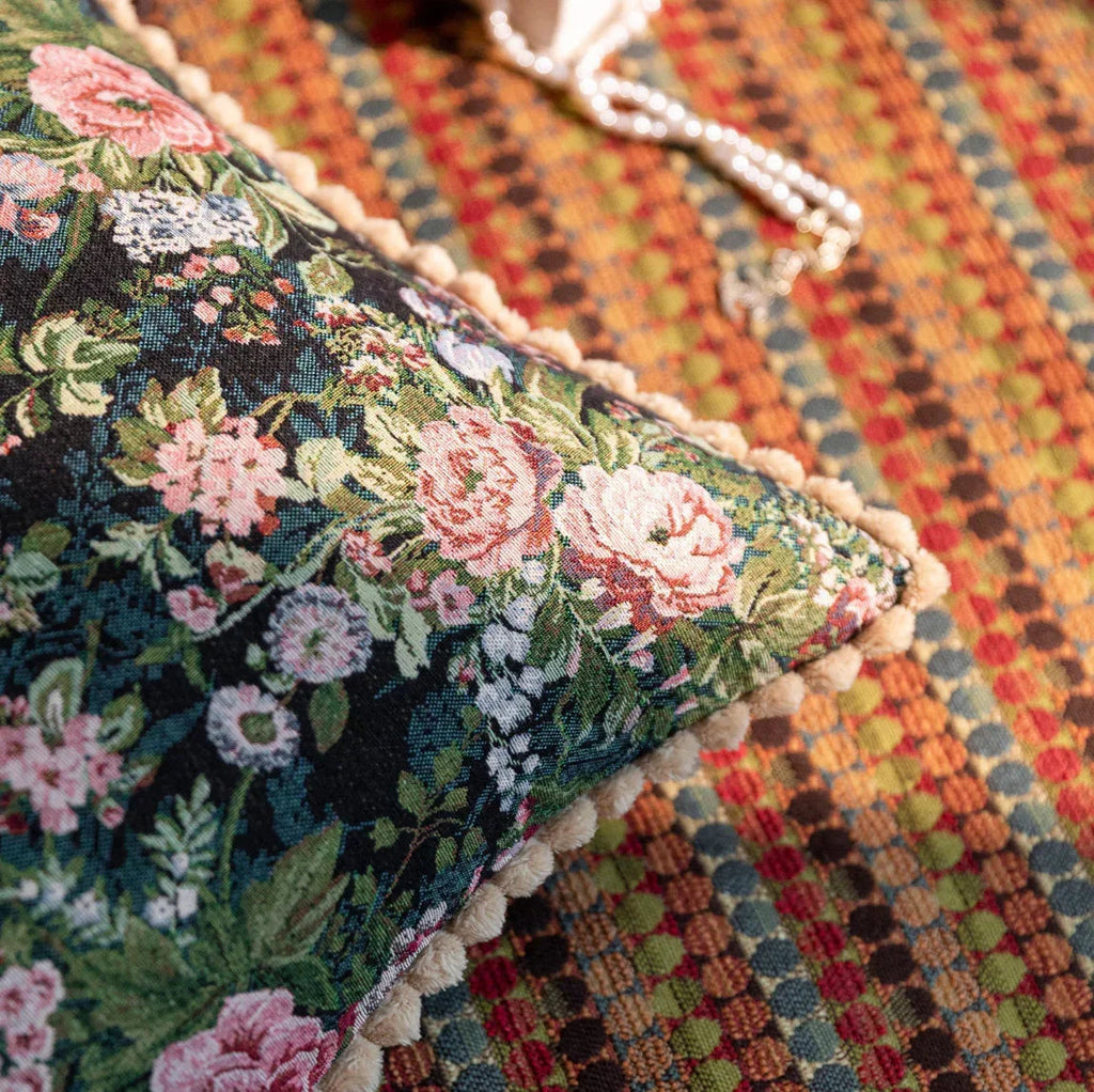 Floral Jacquard Cushion Cover