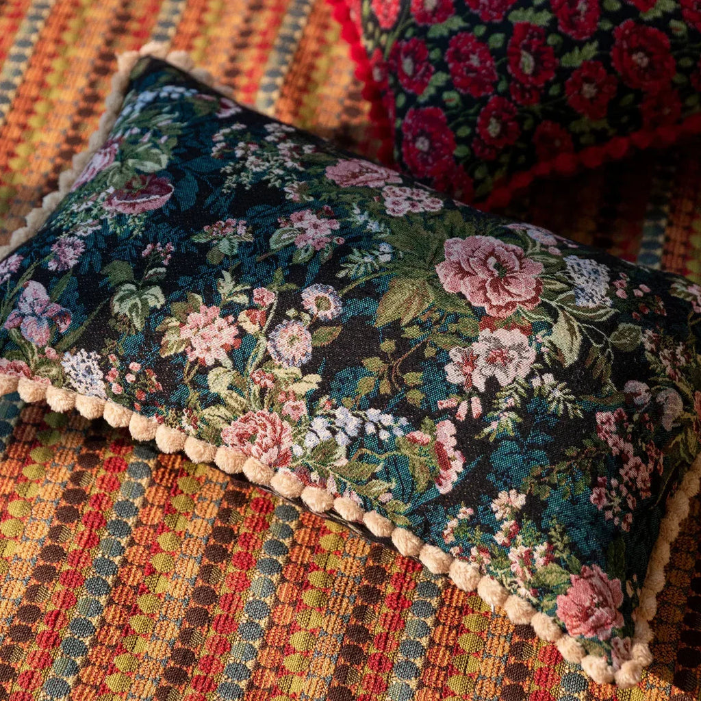 Floral Jacquard Cushion Cover