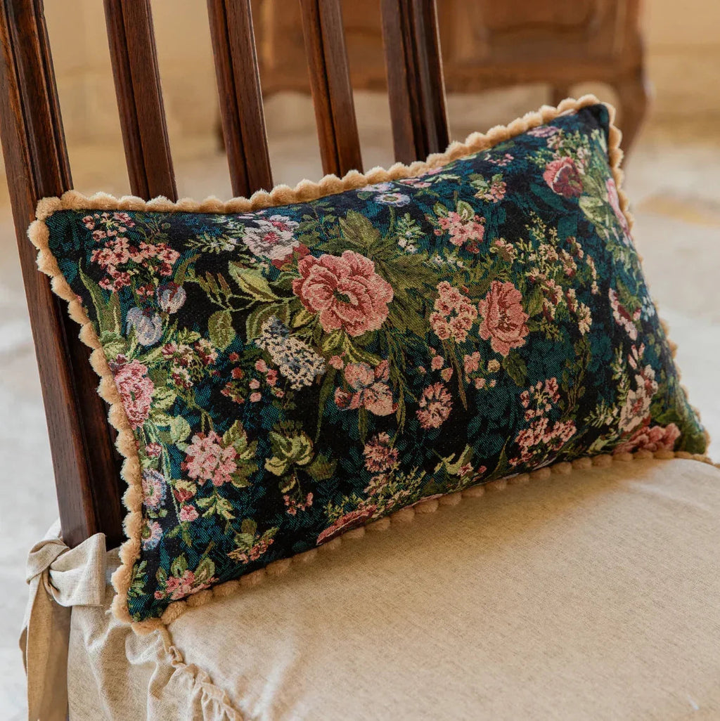 Floral Jacquard Cushion Cover