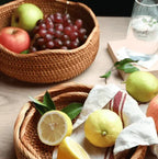 Wavy Rattan Basket