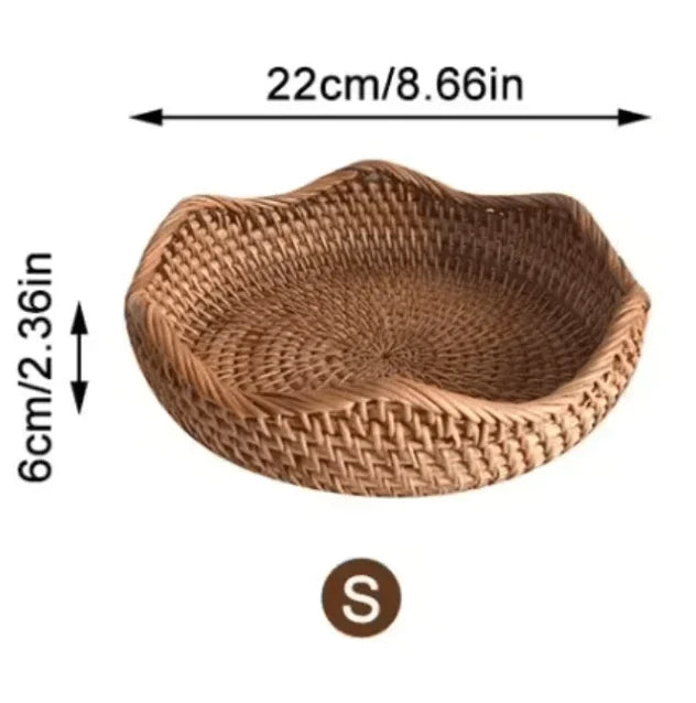 Wavy Rattan Basket
