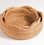 Wavy Rattan Basket