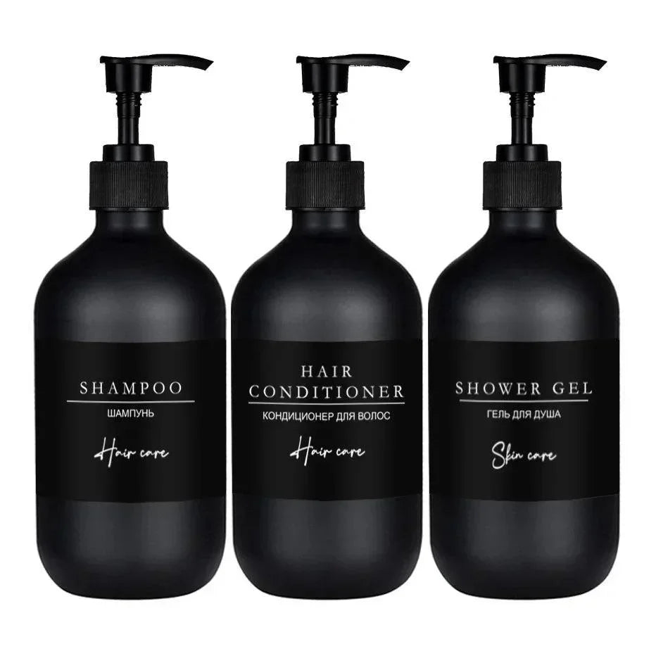 Set of 3 Black Shampoo Holders