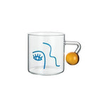 Glass Cup with Face Design