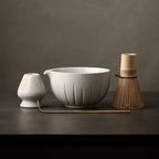 Ceramic and White Bamboo Matcha Kit