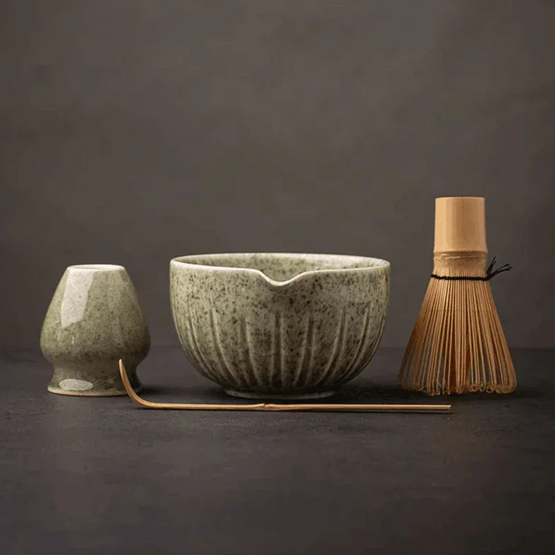 Ceramic and Bamboo Matcha Kit