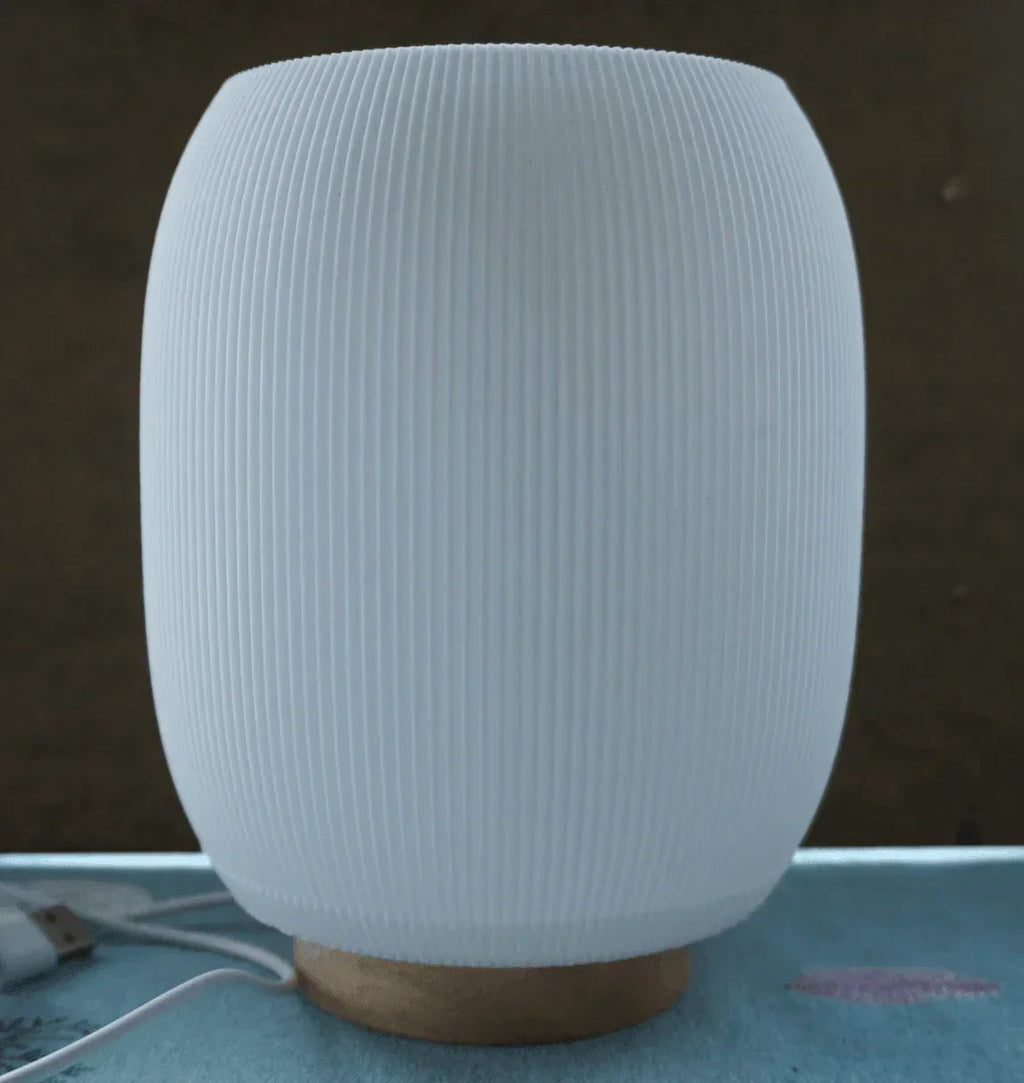 3D Lamp with Wooden Base