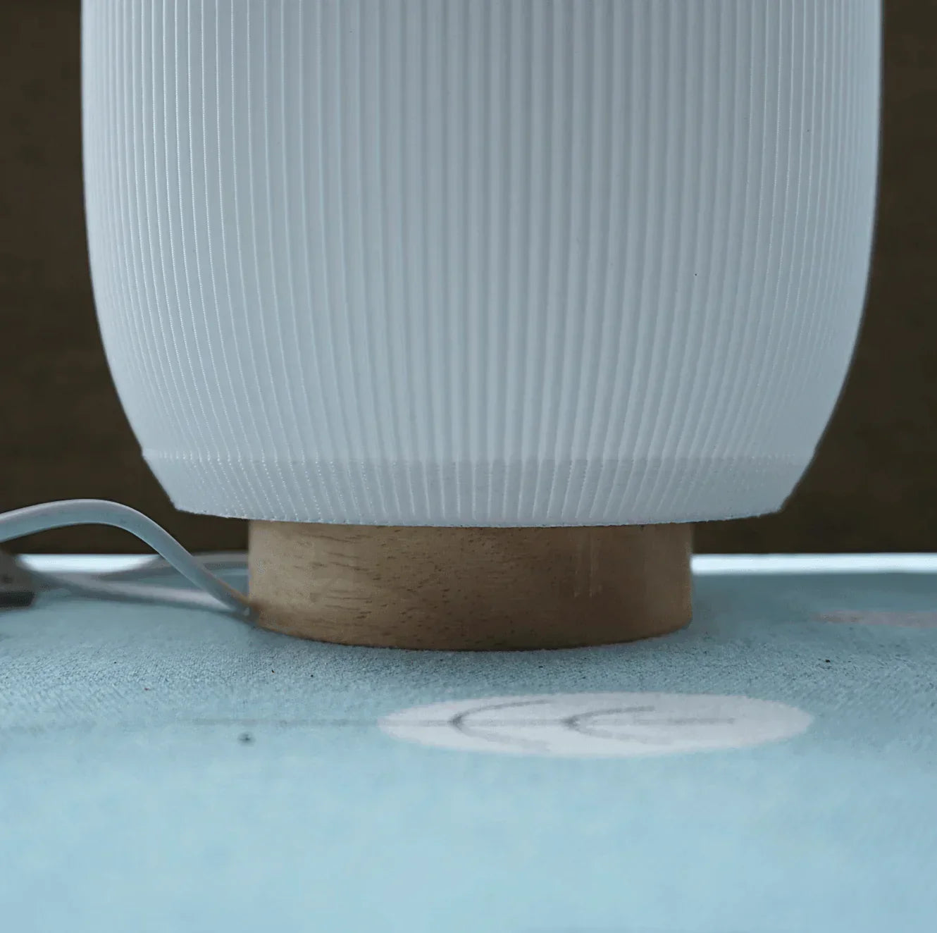 3D Lamp with Wooden Base