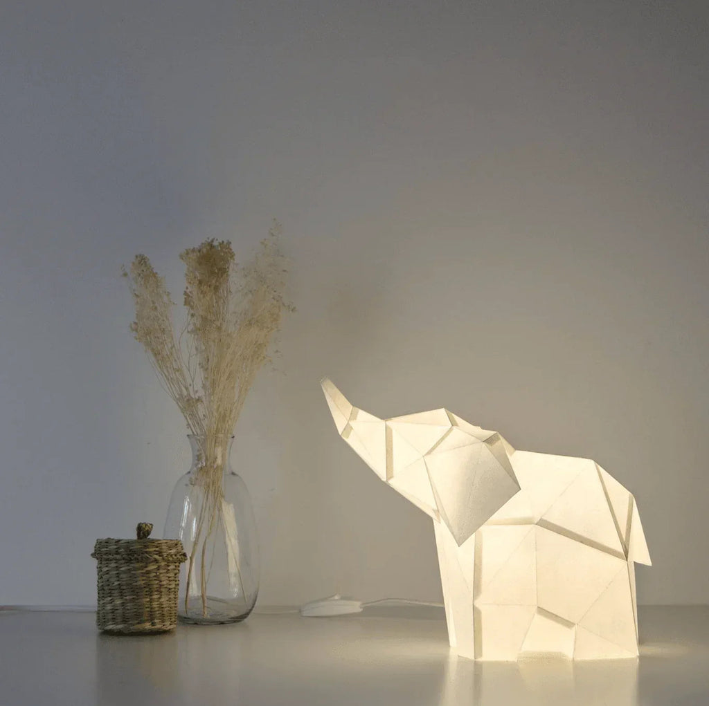 DIY Elephant Paper Craft Lamp