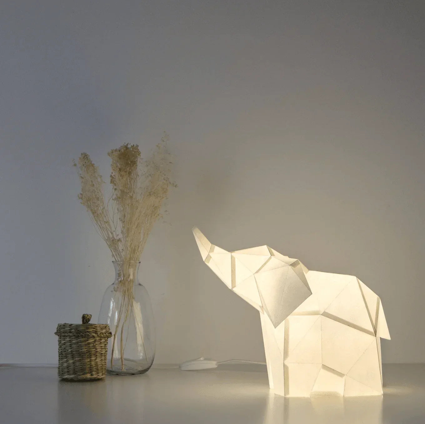 DIY Elephant Paper Craft Lamp
