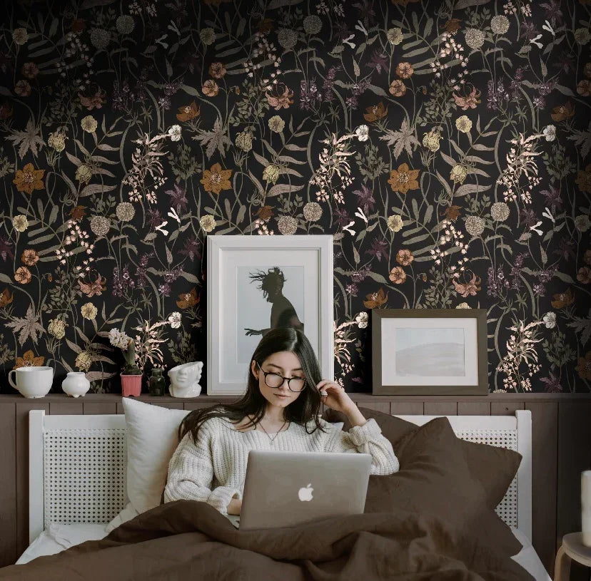 European Botanical Wallpaper