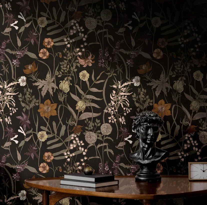 European Botanical Wallpaper
