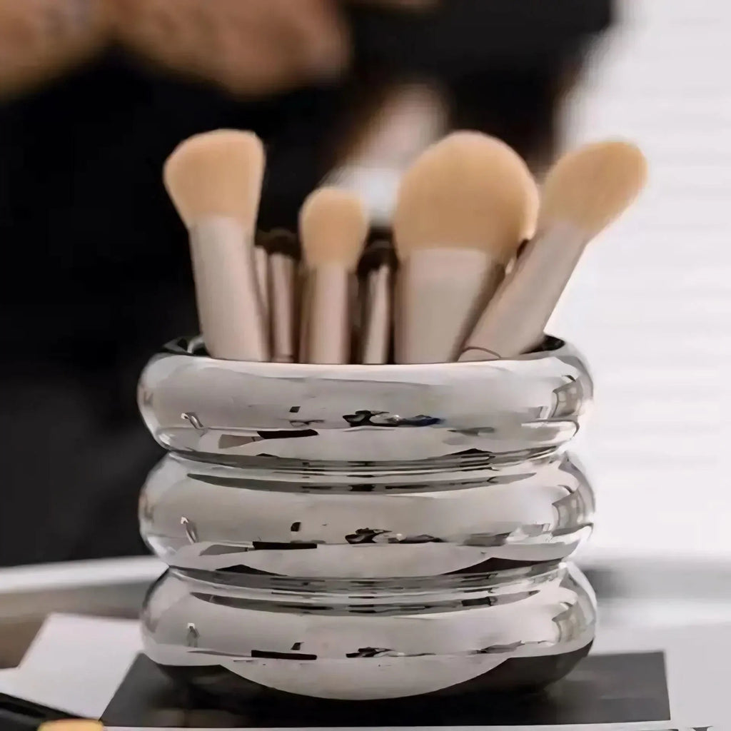 Silver Brush Holder