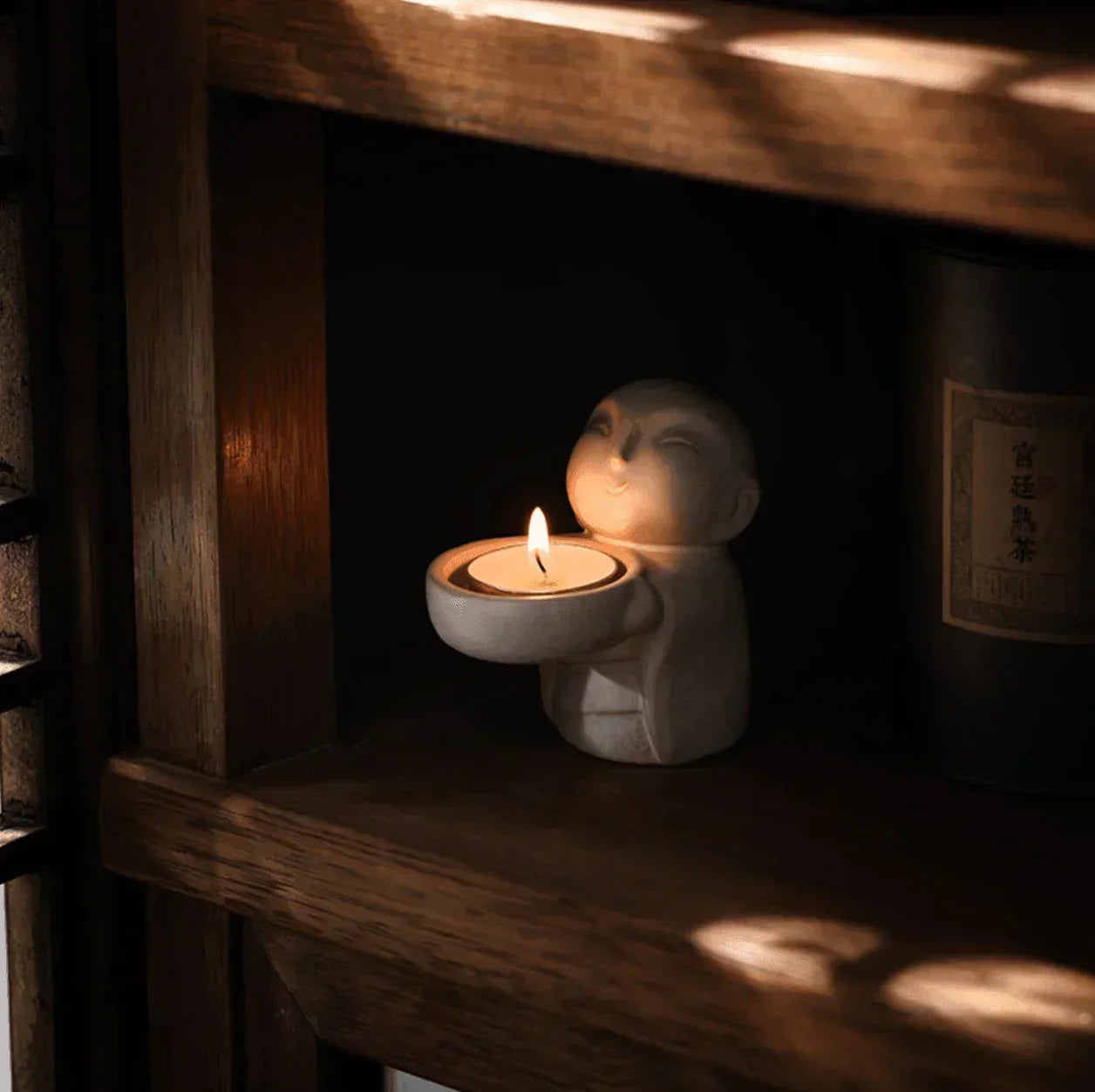Monk Candle Holder