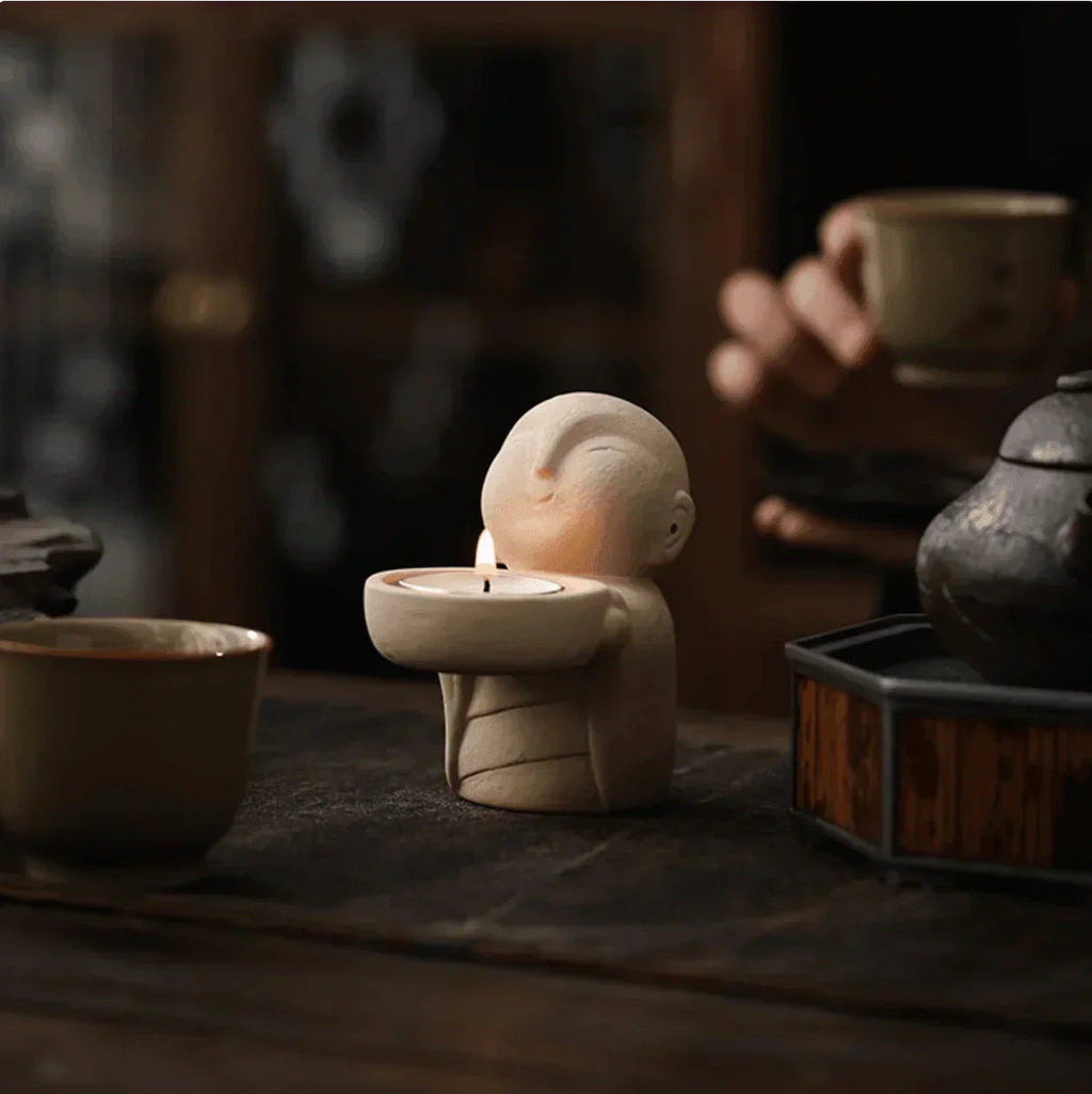 Monk Candle Holder