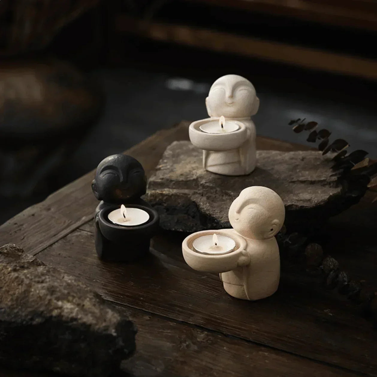 Monk Candle Holder