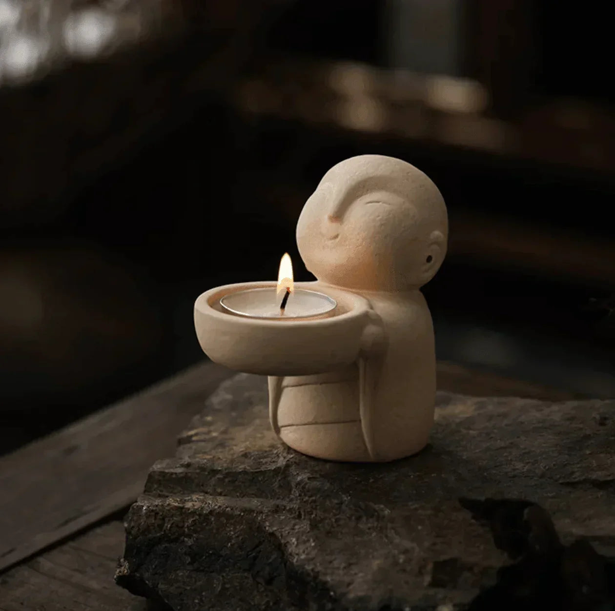 Monk Candle Holder