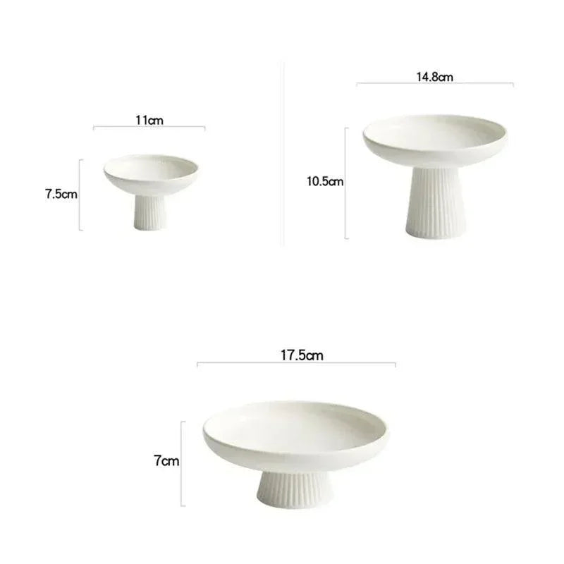 White Ceramic Tall Plate