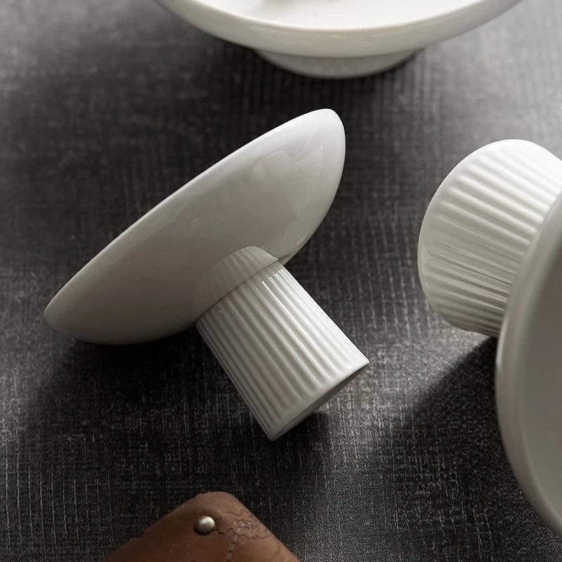 White Ceramic Tall Plate