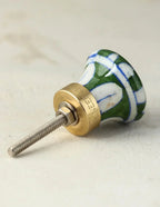 Green Checkered Ceramic Knob