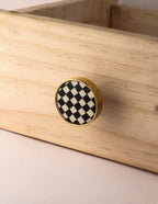 Black and White Checkered Pull Handle